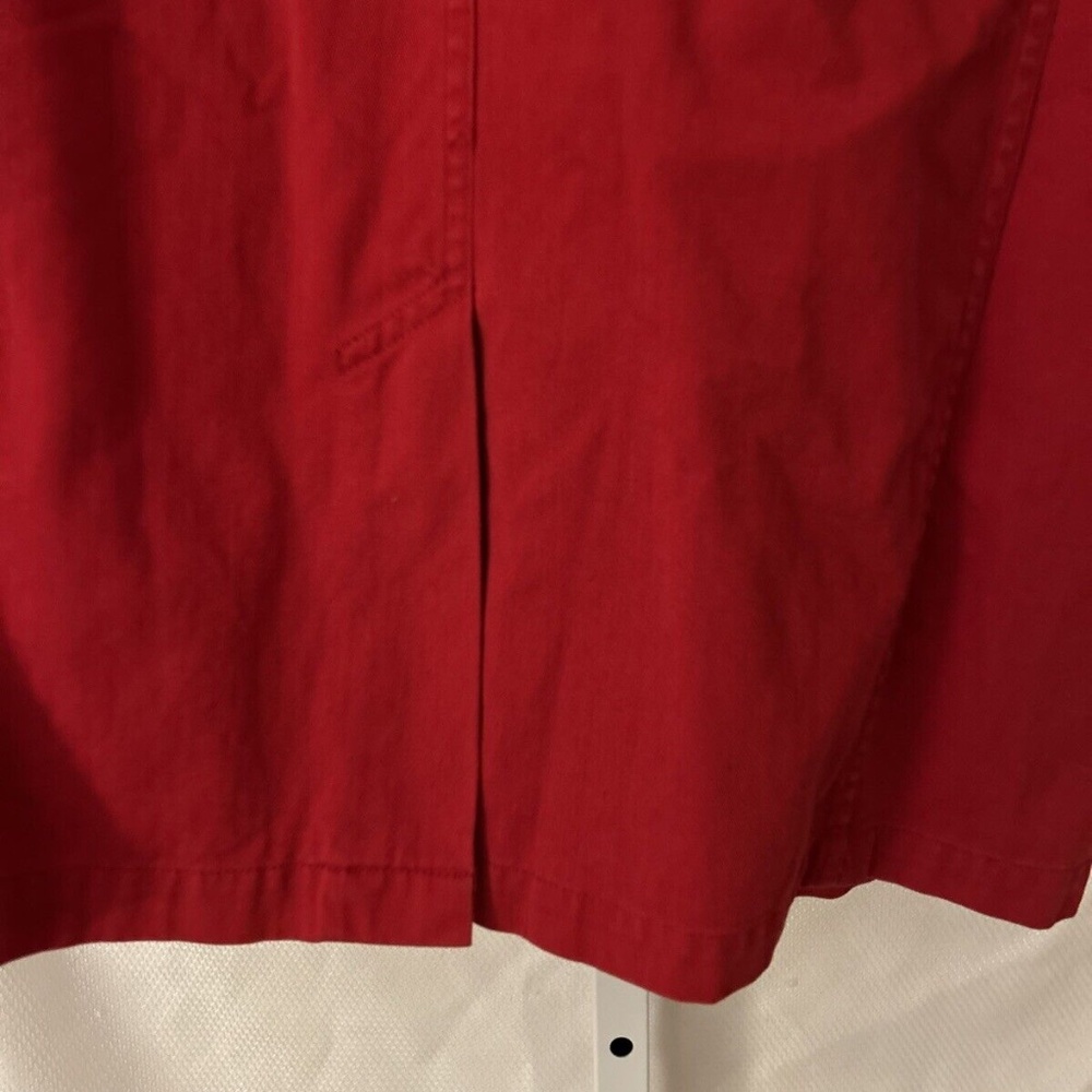 Ralph Lauren Woman’s Size Large Red Double Breasted Denim Pea Coat - Picture 5 of 12